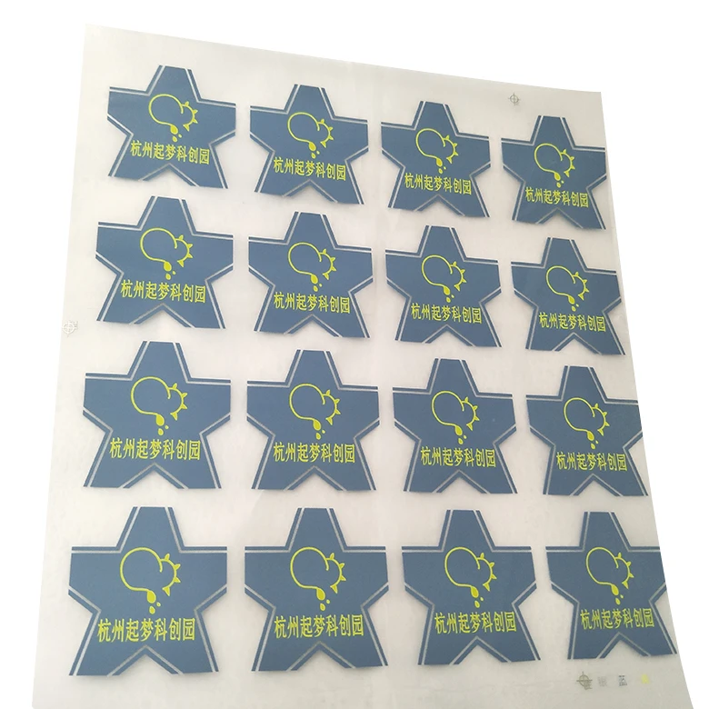 2021 digital printing iron on sticker custom heat transfer logo for clothing