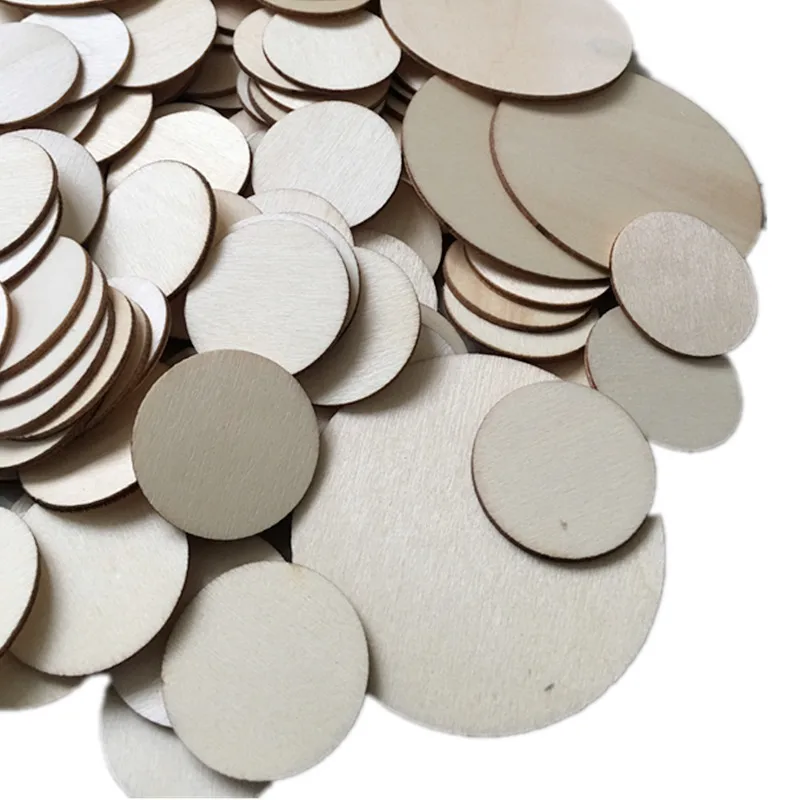 Blank Laser Cut Wood Cup Coaster Round Simple Heat Resistant Cup Holder