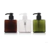 100ml 150ml 200ml 300ml 400ml 500ml amber color cosmetic plastic shampoo bottle