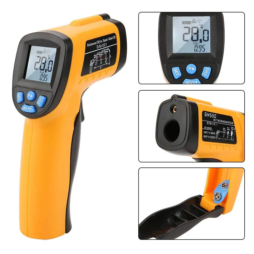 Shining Cheap Infrared Thermometer Digital Laser Temperature Gun GM550