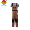 Safety Protection Bib Pants Sandy Color Canvas Workwear Bib Overalls