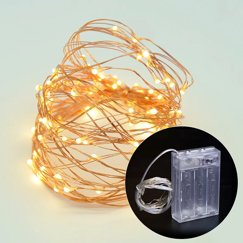 10M Outdoor Garden Battery Operated Led String Fairy Lights For Wedding