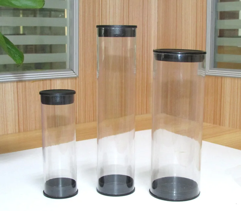 Plastic Clear Storage Tube Clear Plastic Cylinder Tube With Lid Clear Plastic Tube Packaging