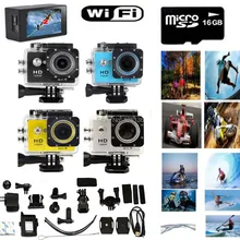 16GB SD Card + SJ6000 2.0″ LCD WIFI 1080P HD Sports Action camera DVR Video Waterproof Camera DV Diving W9 Swim /Charger