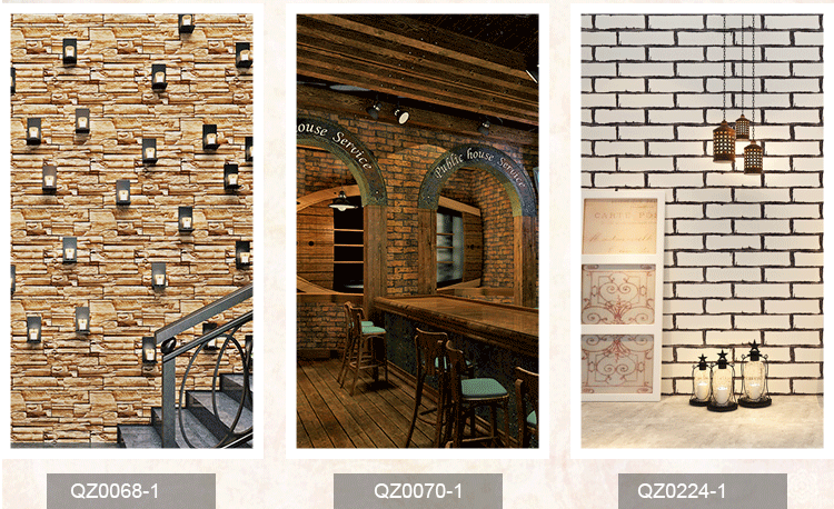 2017 pvc vinyl hotel interior design wallpaper stone design