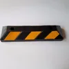 Heavy Duty Durable Recycled Rubber Car Parking Blocks Striped Rubber Wheelstopper