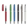 High quality smooth writing business corporate luxury metal roller tip ball pens with cap for gift