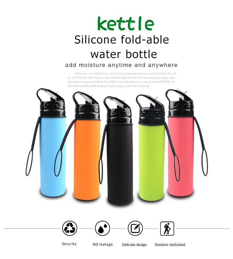Amazon Hot Silicone Collapsible Shaker Bottles With Custom Logo 5