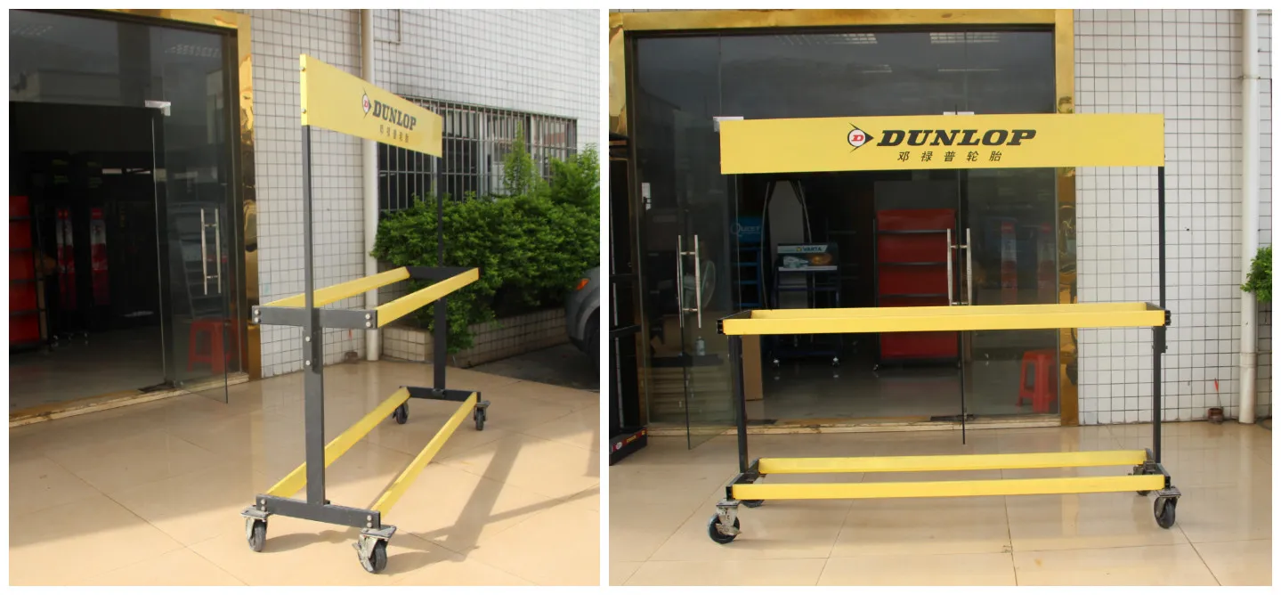 Racking Roda Display Roda Auto Repair - Heavy Duty 2 Tier Metal Display Rack
