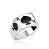 316L Stainless Steel Engraved Spade Ace Playing Card Ring