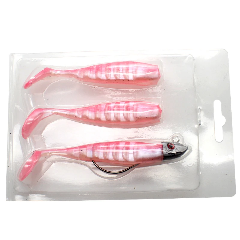 Double Color Lead Bait 13cm/10cm/8cm T Tail Fish Soft Crank Hook