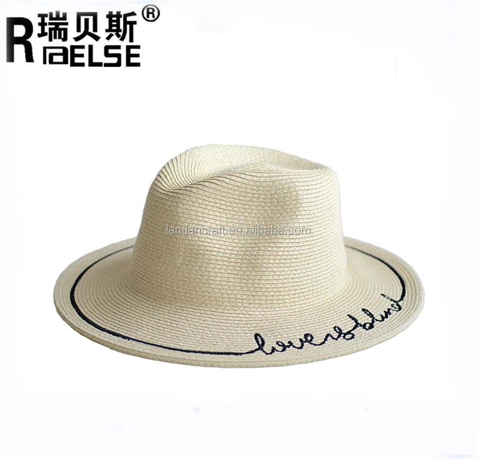 beach hat with writing