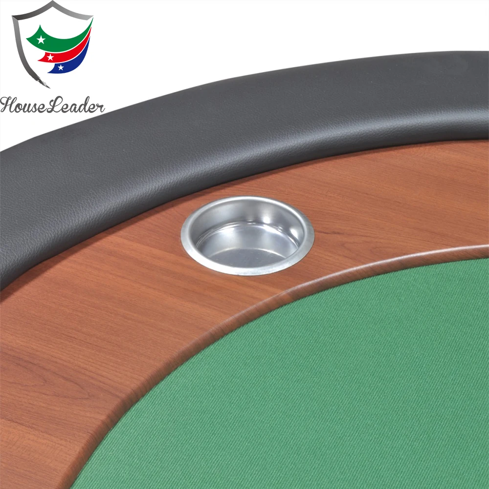 10 Seat Poker Table With Green Felt Poker Table Cloth And Wooden