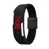 LED Watch Unisex Rubber Bracelet White LED Digital Display Sports Wrist Gift Watch thin rubber sports watch