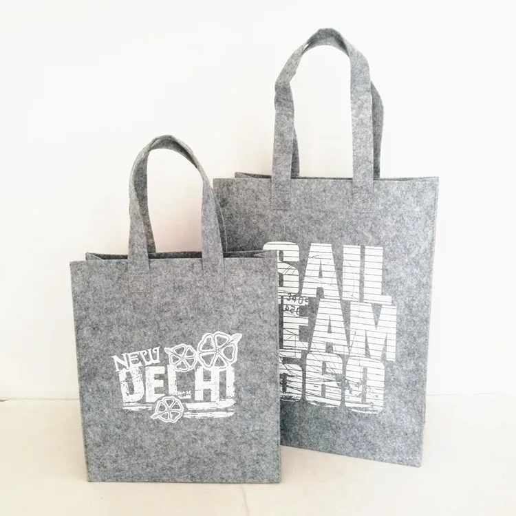 Custom Made Silk Screen Printing Tote Felt Bag Product On Alibaba