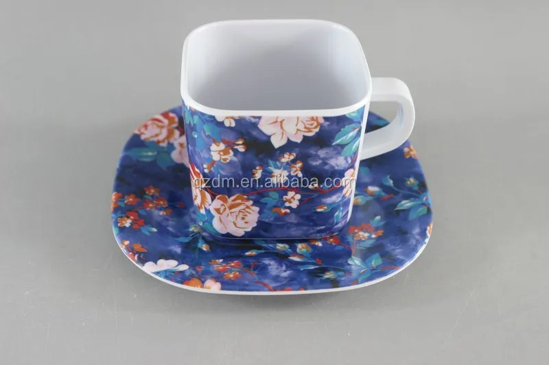 250ML Melamine Square Cup And Saucer