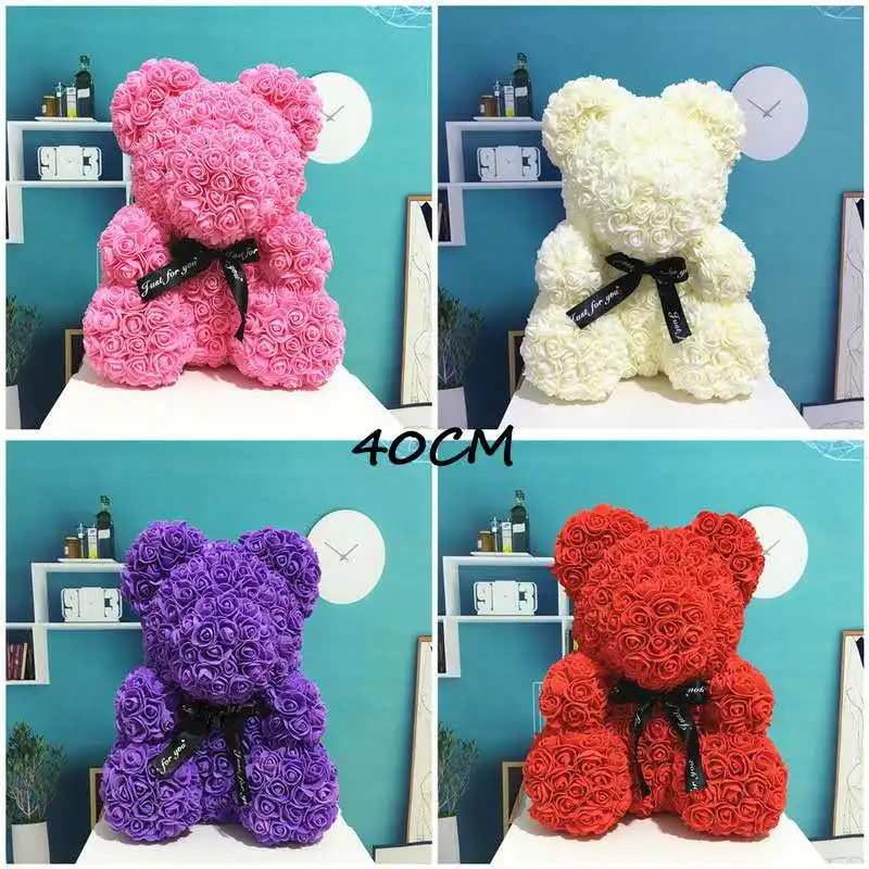 rose teddy bear box