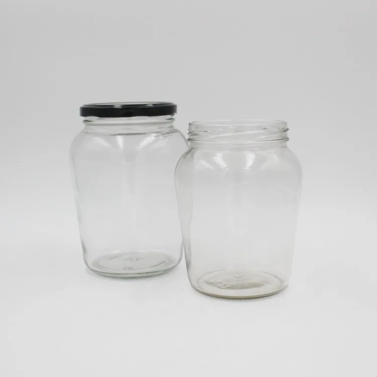 Empty 850ml Fruit Canning Jars Heat Resistant Glass Packing Bottle For