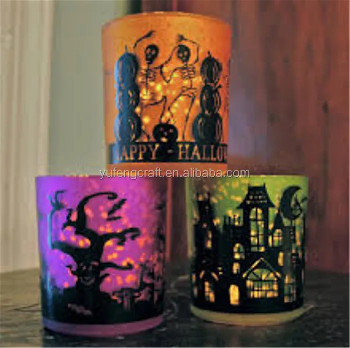 Halloween Tealight Candle Holders Glow Stick Pumpkin Jars Buy Halloween Tealight Candle Holders Glow Stick Pumpkin Jars Halloween Hanging Skeleton Decoration Frosted Candle Jars Product On Alibaba Com