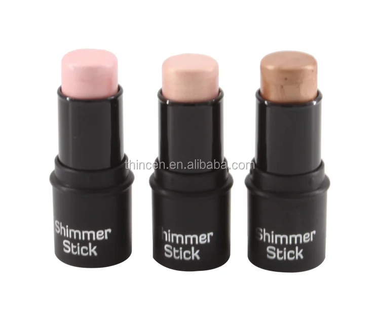 All shimmer highlighter stick 3 colors contour face cosmeics custom logo acceptable