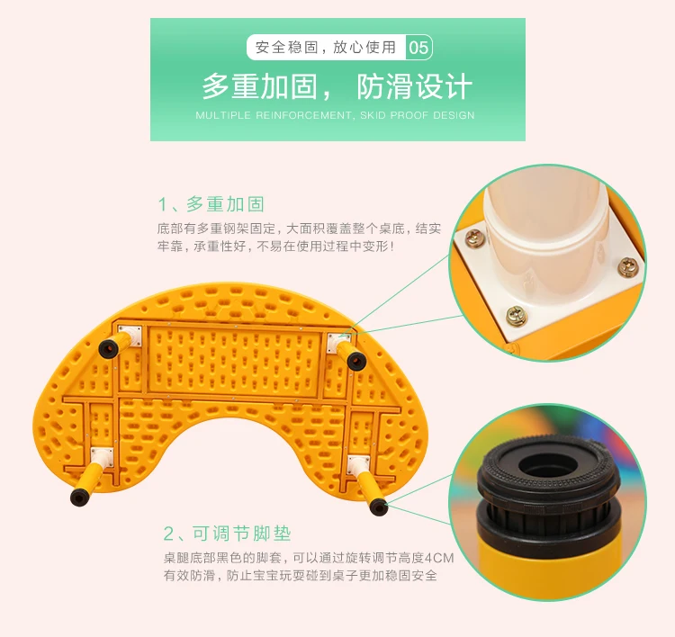 Children furniture kindergarten funiture kids table study moon table for sale