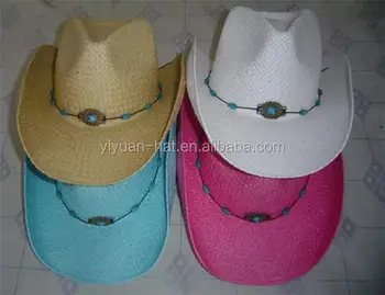 colored straw cowboy hats