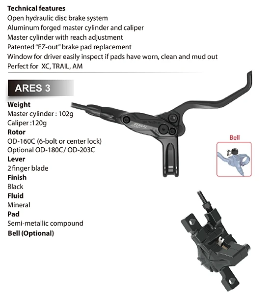 bengal ares 3 hydraulic disc brakes