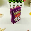 Rectangular tall gift card metal box poker tin container