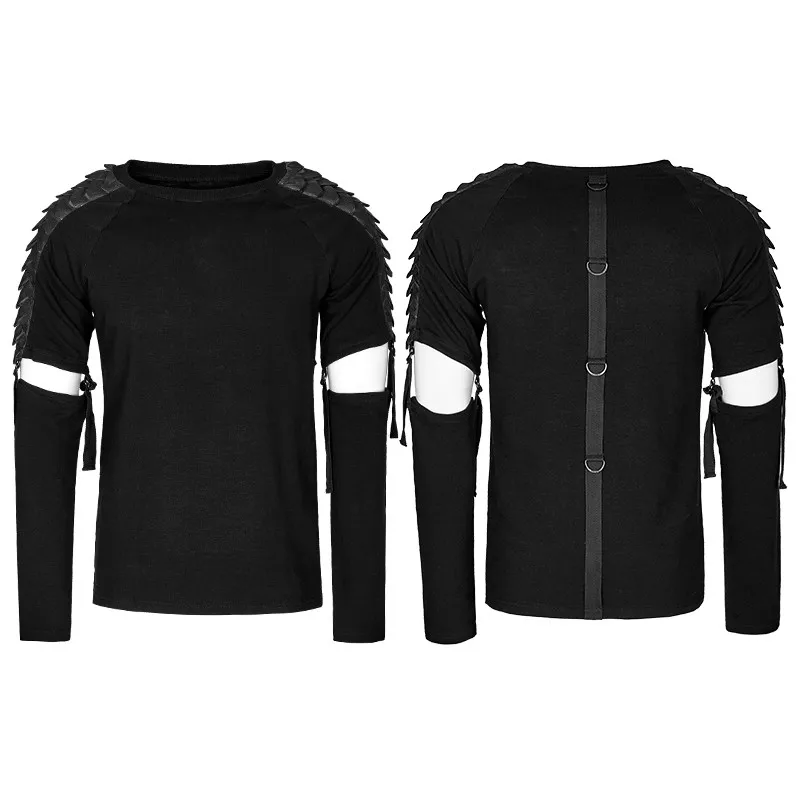 T-460 Halloween Latest Gothic style snake long sleeves model man shirts with straps