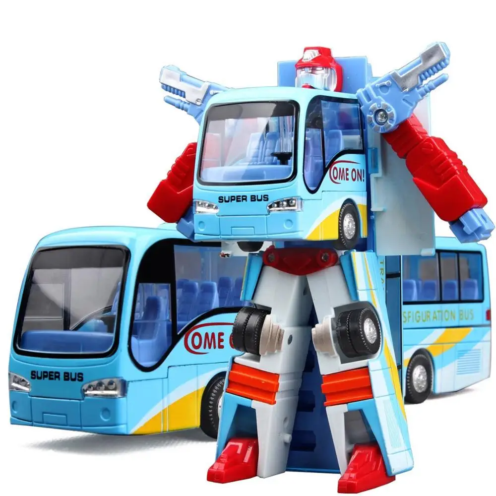 Gratis Roda Mobil Mobil Mengubah Robot Mainan Bus Berubah Menjadi