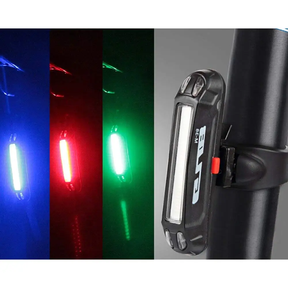 Mercery Waterproof Super Bright Bike Taillight Red Warning Flashing USB Rechargeable Bicycle Rear Lights Easy Installation LED Powerful Mountain Rear Lamp Optimum Cycling Safety Equipment Tail-lamp Li