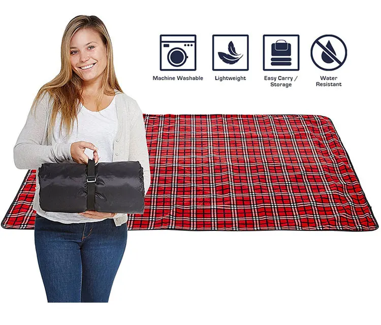2018 NEW Extra Large Outdoor Picnic  Blanket with Water-Resistant Backing