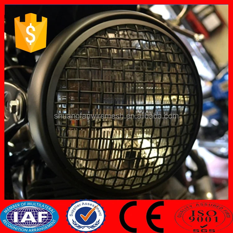 7" Headlight Stone Guard Raly Cover Stainless Steel Mesh Universal Fit