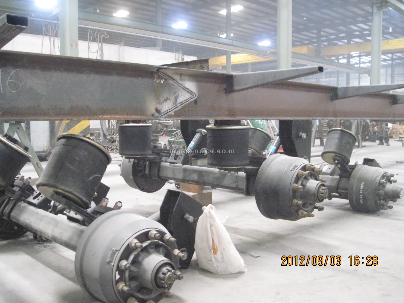 Bpw Saf Type 9t 12t 3 Axle Semi Trailer Lift Axle Air Suspension