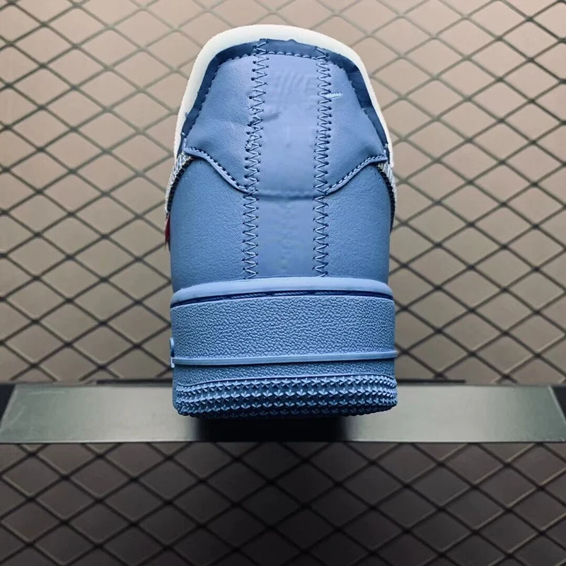 High Quality Genuine Leather offwhite x Airforce1  MCA Blue Chicago Low Sneakers OW Air Retro  AF1 Fashion Shoes