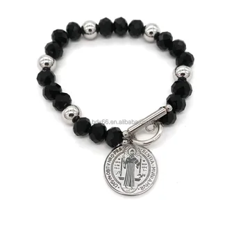 Catholic Rosary Beads Pray Bracelet Wholes Stainless Steel Catholic Rosary Beads Pray Bracelet Wholes Stainless Steel S Saint Benedict Cross Medal Muslim Jewelry