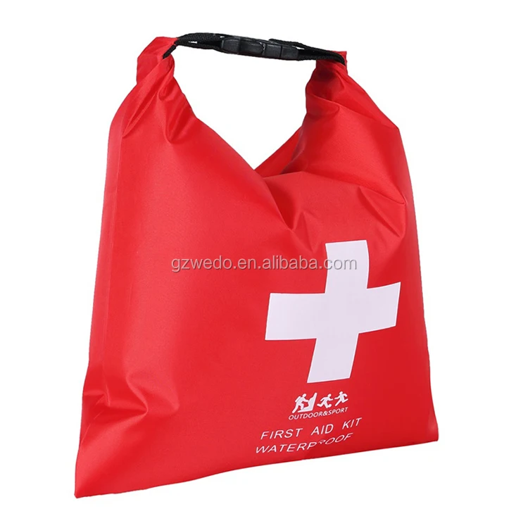 1.2L Waterproof First Aid Kit Emergency Dry Bag Sack for Travel Camping Red