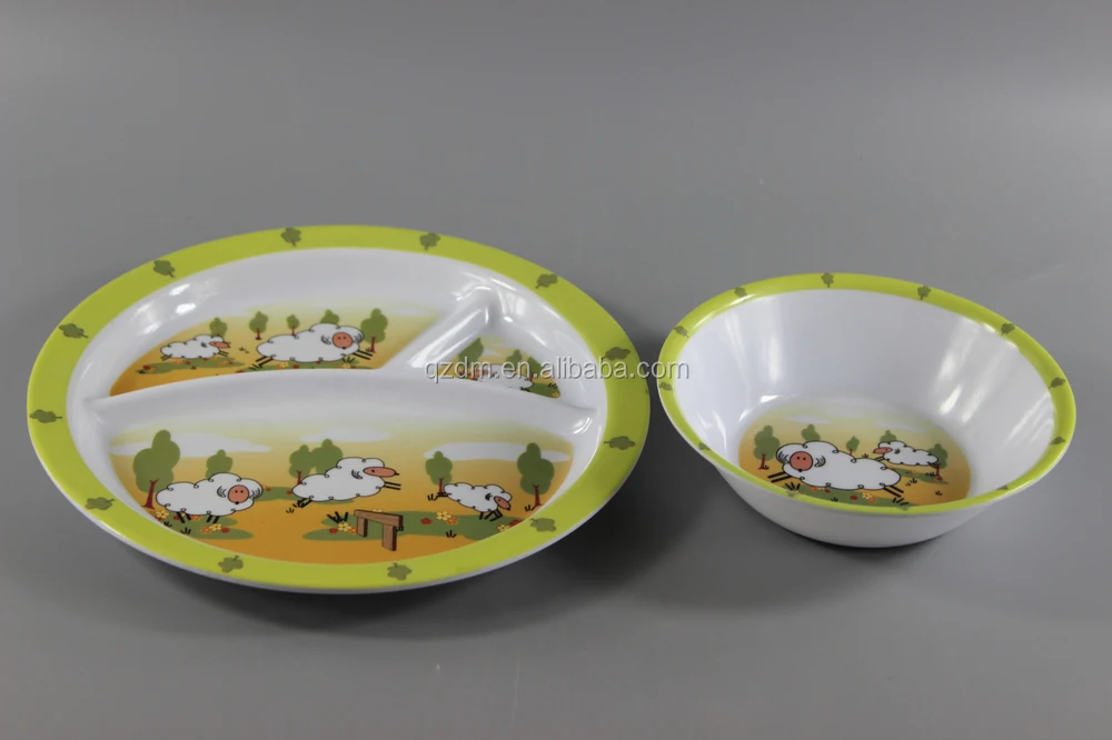 Melamine Dinner Plates And Bowls For Children