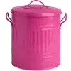 15 L multicolor galvanized metal small bathroom rubbish bin