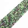 Micro Cut Faceted Roundel Beads Natural Ruby Zoisite Organic Gemstone Full strand 16 inch 2X3mm