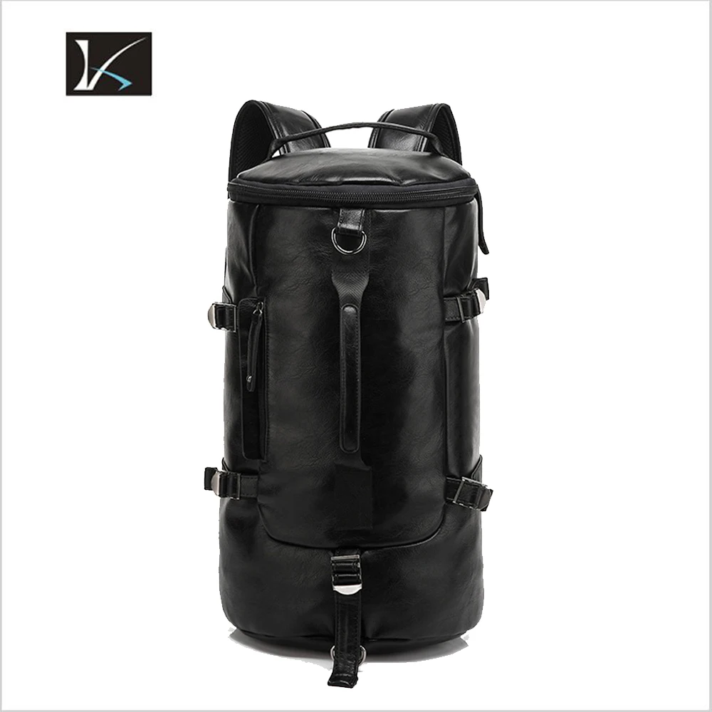 Convertable Leather Men Backpack On One Shoulder Strap Buy Backpack