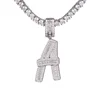 Nes Design Sterling Silver Custom Baguette Iced Out A-Z Initials