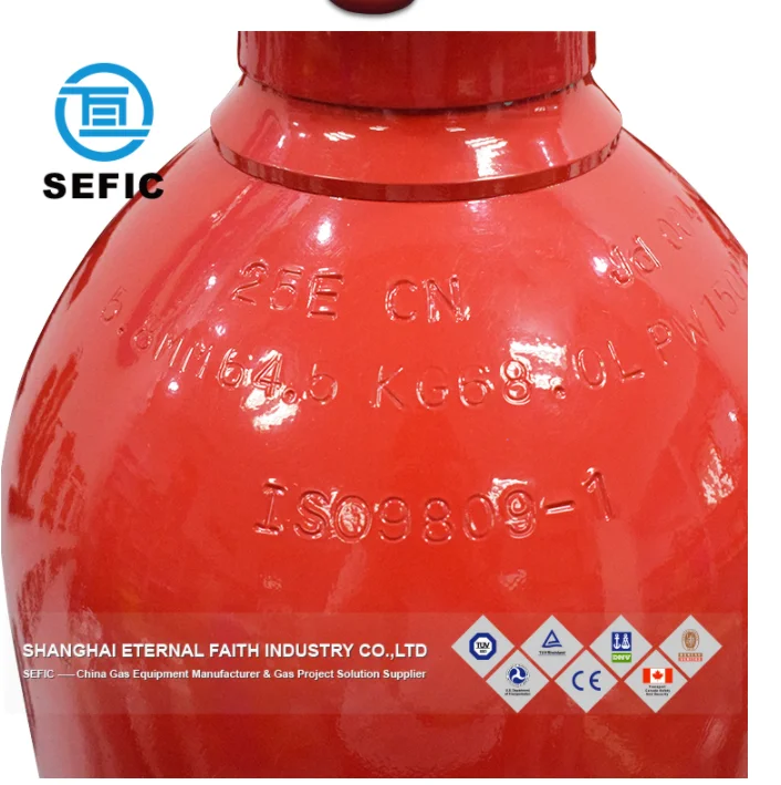 Cheap 45kg 150bar Co2 Cylinder Sale For Fm200 System In Malaysia Market