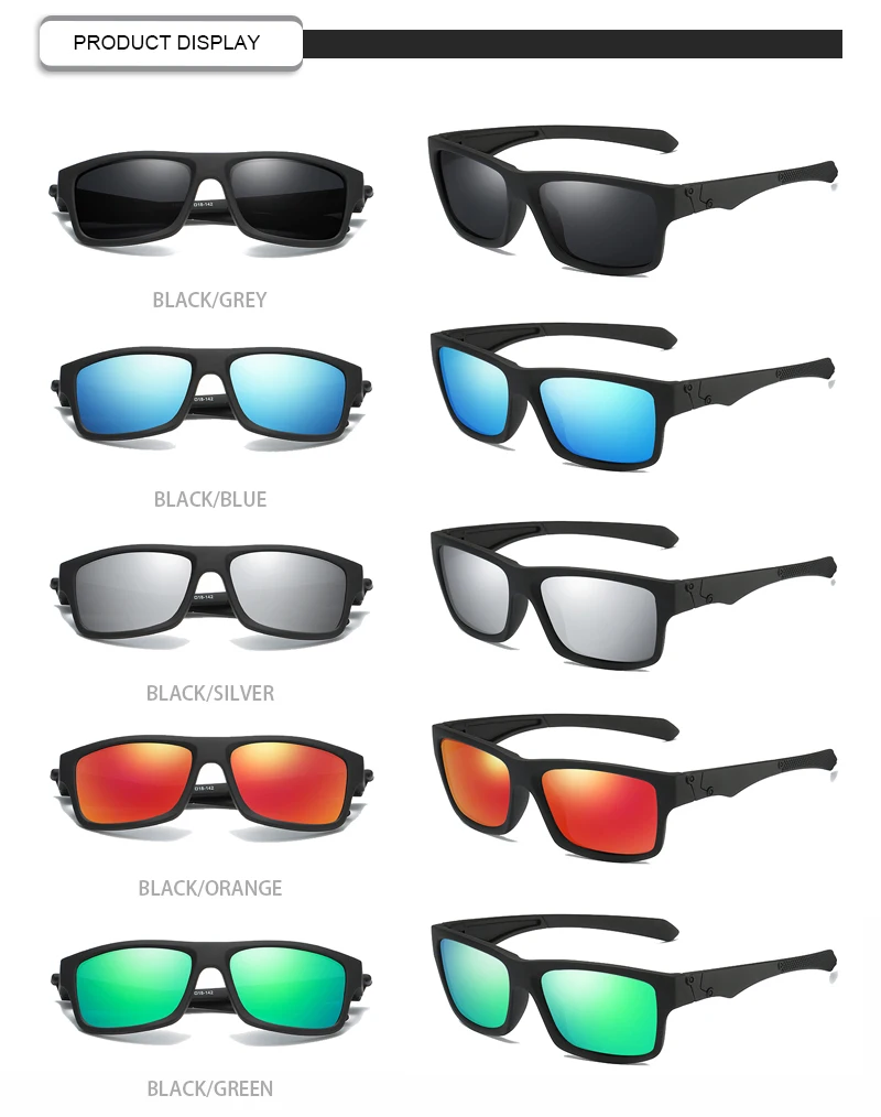 Fashion Plastic Material Square Frame Men Custom Logo Retro Sunglasses