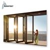 Modern style white aluminium accordion system french folding doors for internal