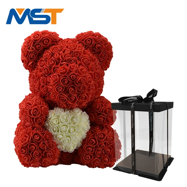 热卖快速交付手工人造3d 花玫瑰花熊花礼物 Buy 3d 花玫瑰熊 Pe 玫瑰熊花 玫瑰熊泡沫花product On Alibaba Com