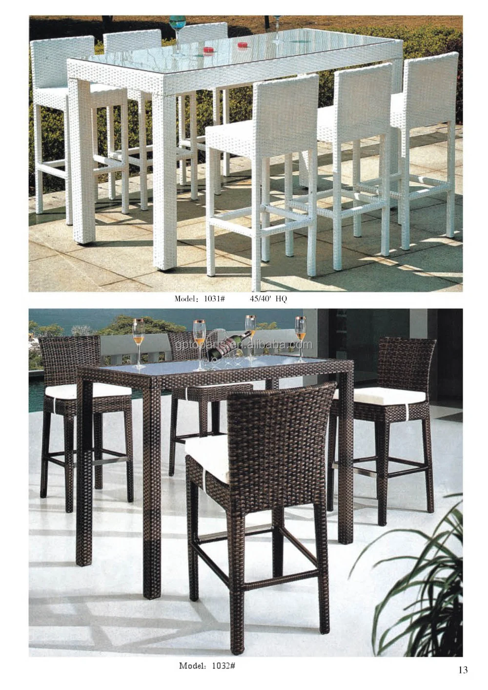 High Quality Modern Outdoor Bar Table With 6 Stools Long High Quality Modern Outdoor Bar Table With 6 Stools