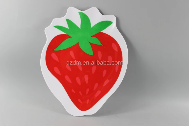 Strawberry shape Melamine dinner plate Dessert Dishes