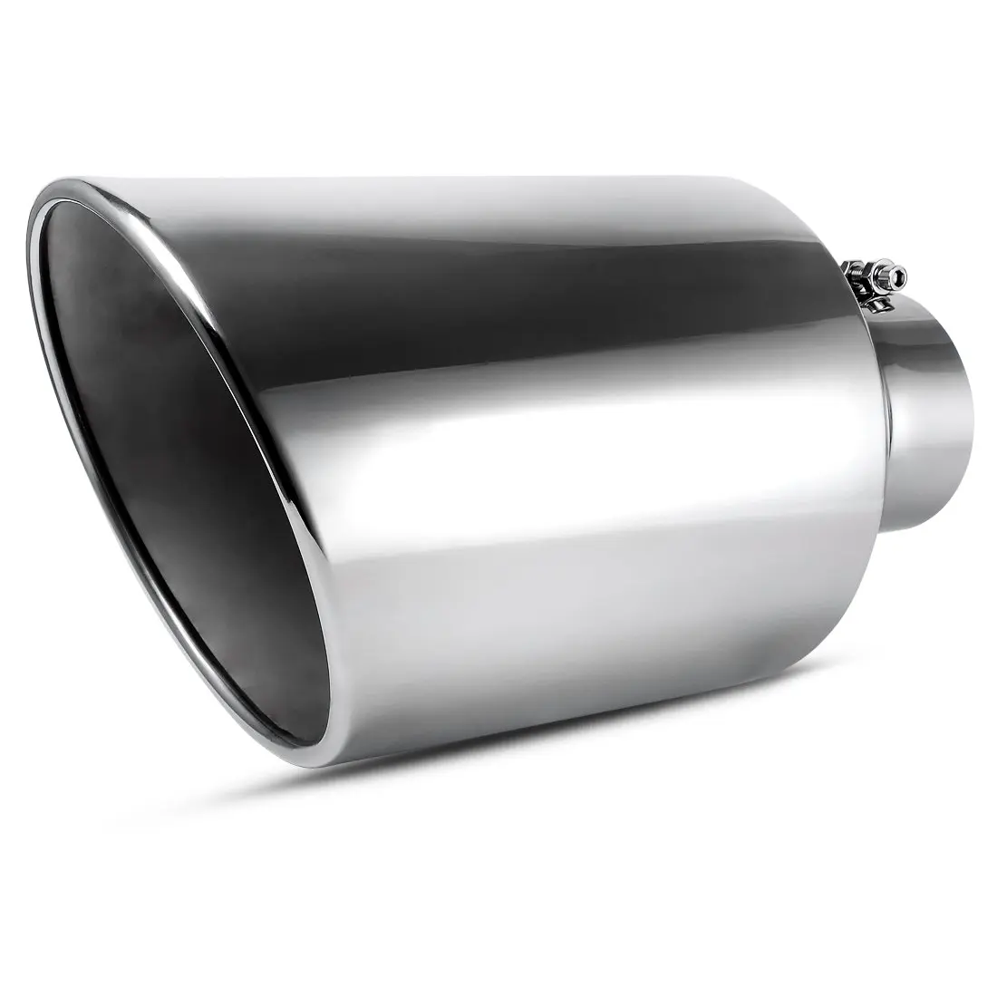 5 Inlet Black Exhaust Tip AUTOSAVER88 5 x 6 x 15 Clamp On Design Universal Stainless Steel Diesel Exhaust Tailpipe Tip for Truck.
