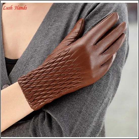 Sexy women leather hand gloves winter